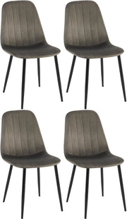 4er Set Esszimmerstuhl Baxter Samt