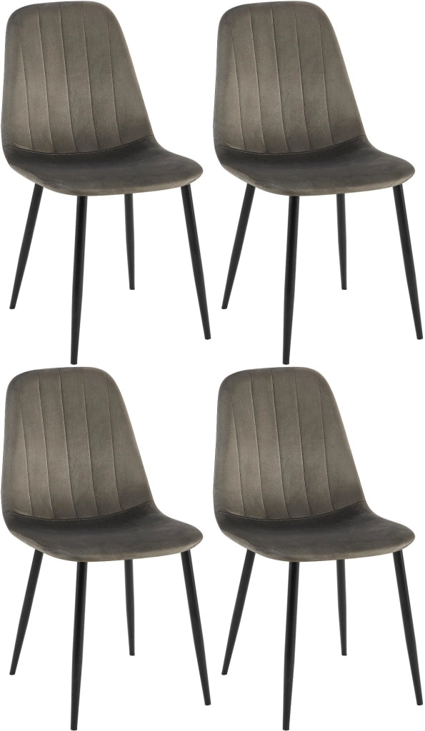 4er Set Esszimmerstuhl Baxter Samt