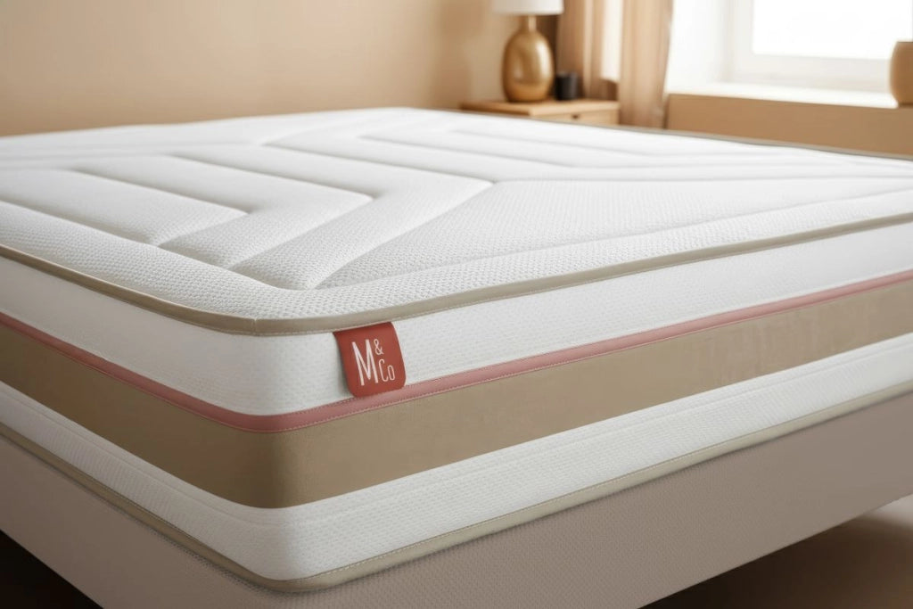 Pacchetto letto completo - Materasso 200x200cm + Box spring con doghe (kit) + 2 cuscini + Piumino - Le Tendre