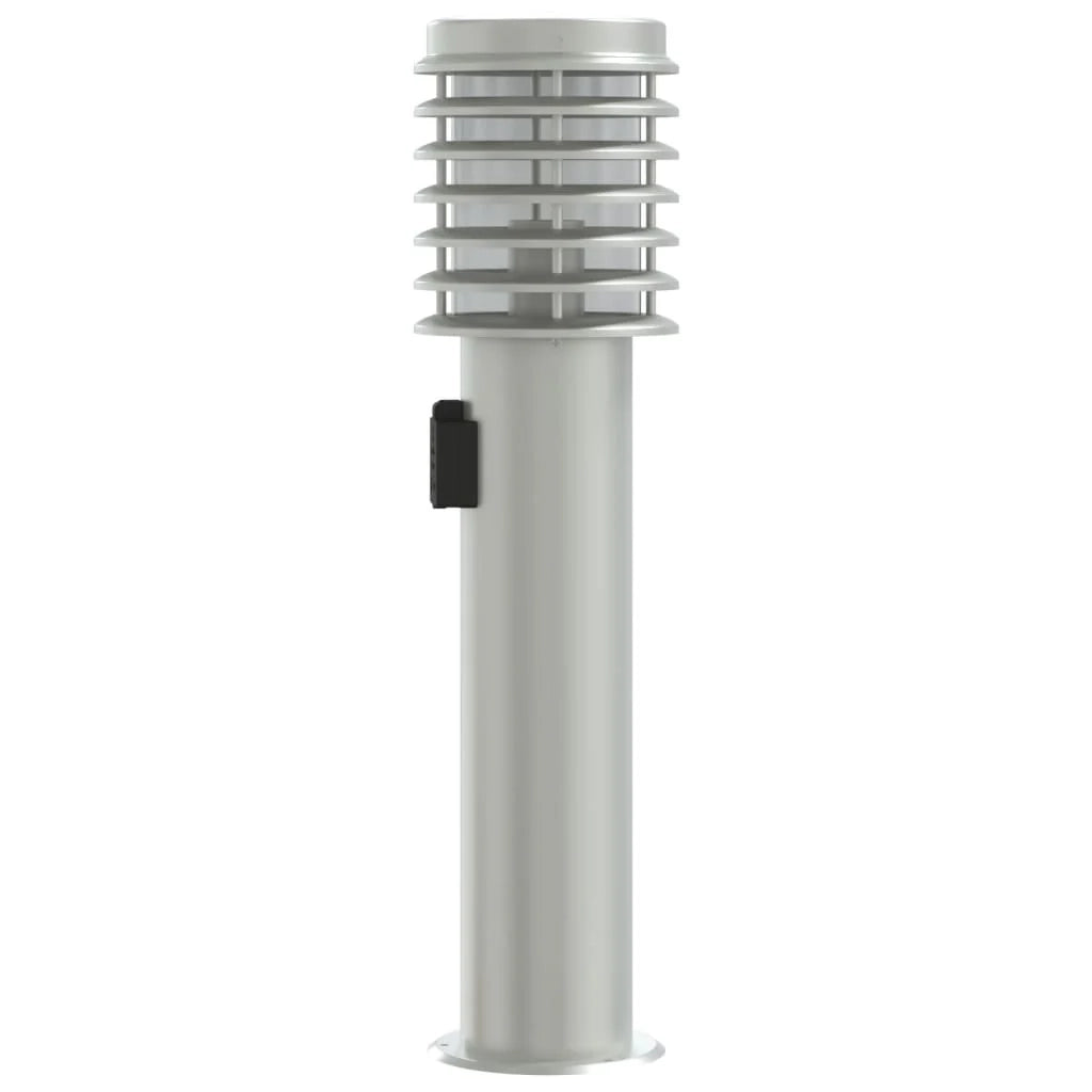 Lampada da terra per esterni con uscita argentata 60 cm acciaio inox argento 02_0042533