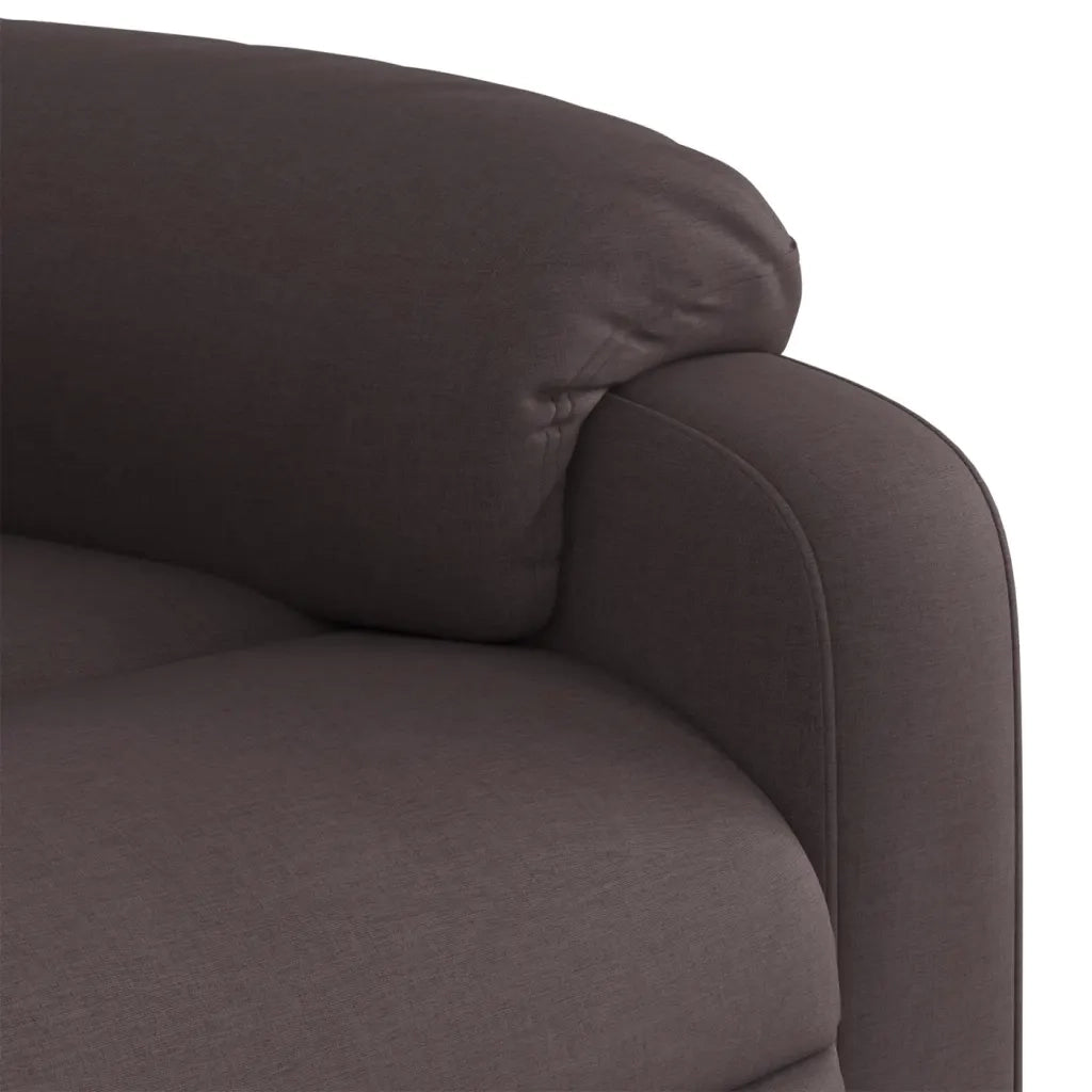 Poltrona | Sedia Relax Reclinabile Marrone Scuro in Tessuto