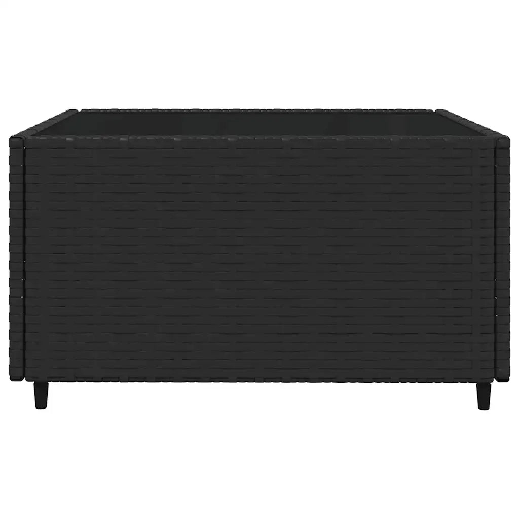 Set Divani da Giardino 3 pz | Set Salotto da Giardino con Cuscini Nero in Polyrattan