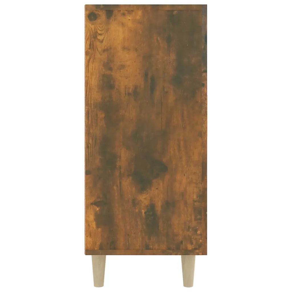 Credenza Rovere Fumo 90x34x80 cm in Legno Multistrato 817459