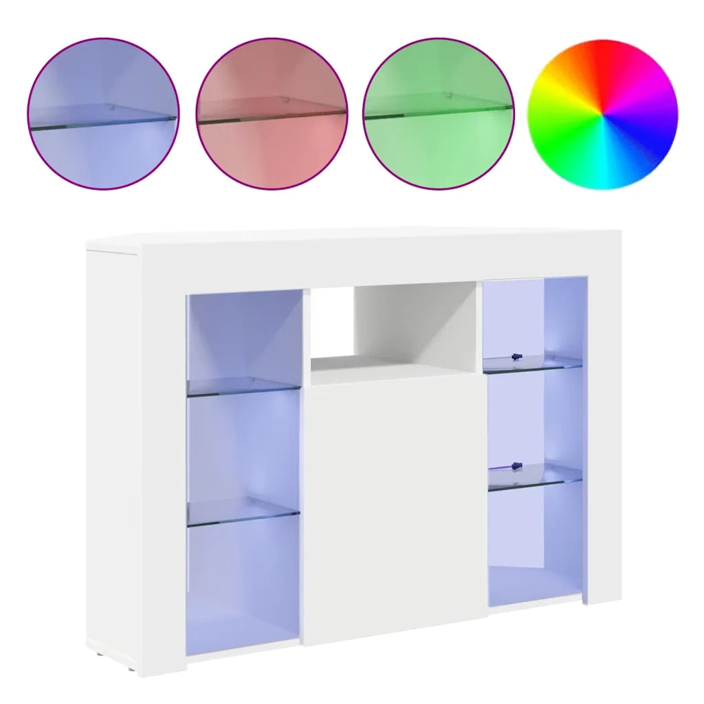 Mobile TV LED Angolare Bianco 100x40x68cm Legno multistrato 889785