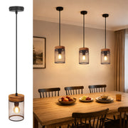 ZMH Lampadario vintage nero E14 dal design industriale retrò per sala da pranzo e cucina