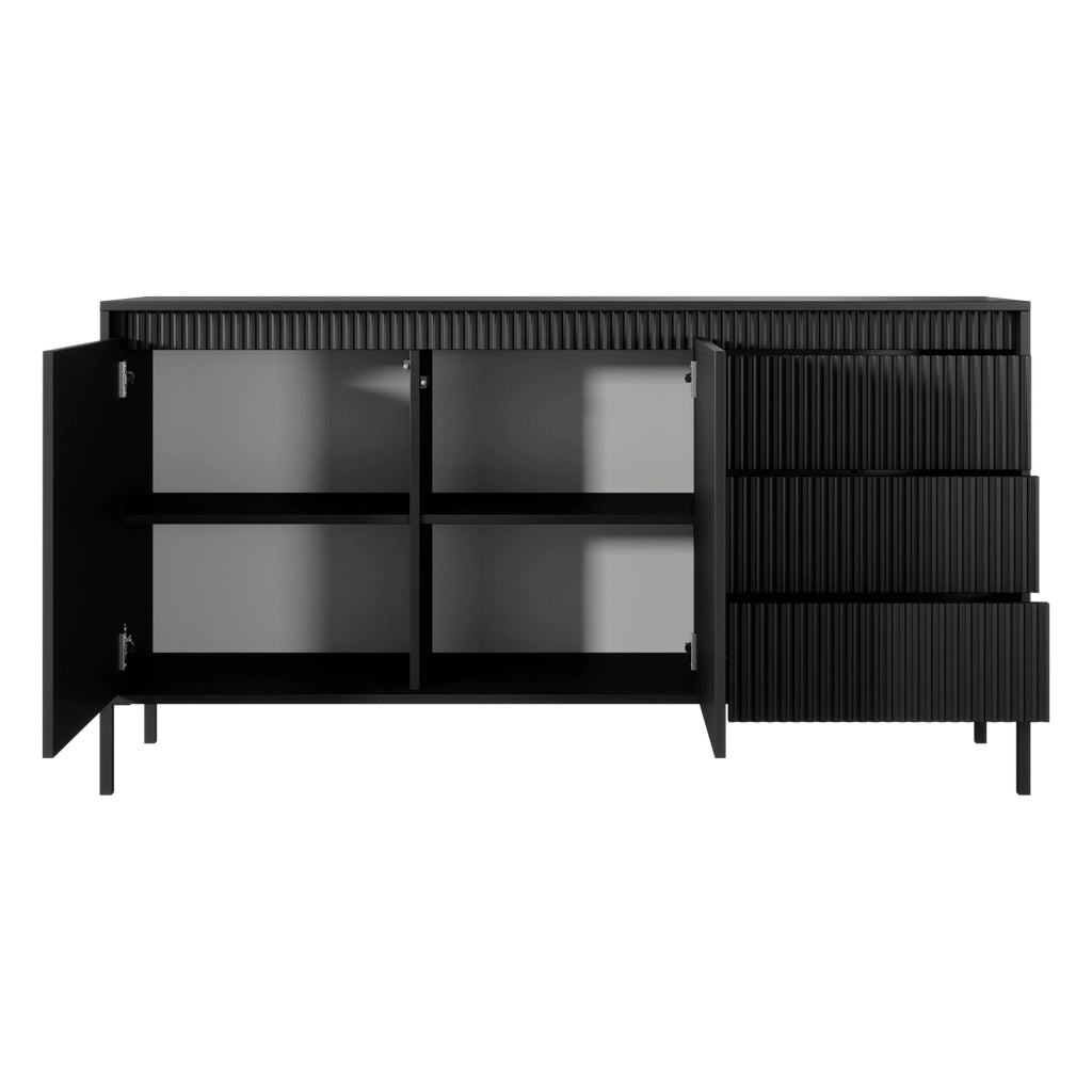 Madia Hatomo, Credenza 3 Cassetti, 154x40x81h cm Beige
