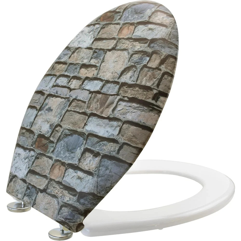 Saniplast wall sedile wc effetto 3d texture, resina termoinduren