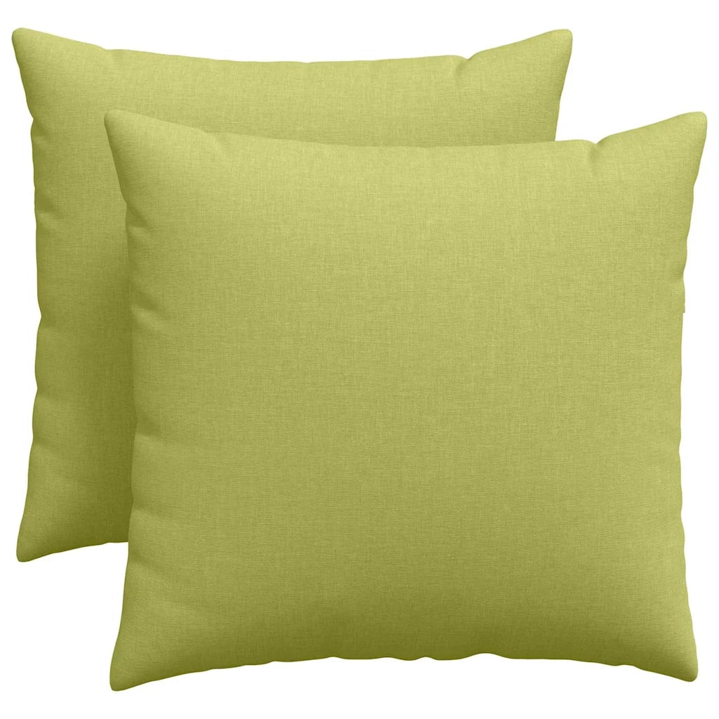 Cuscini da Divano 2 pz-Set di 2 Cuscini per Sofa Verde chiaro 50 x 50 cm Tessuto