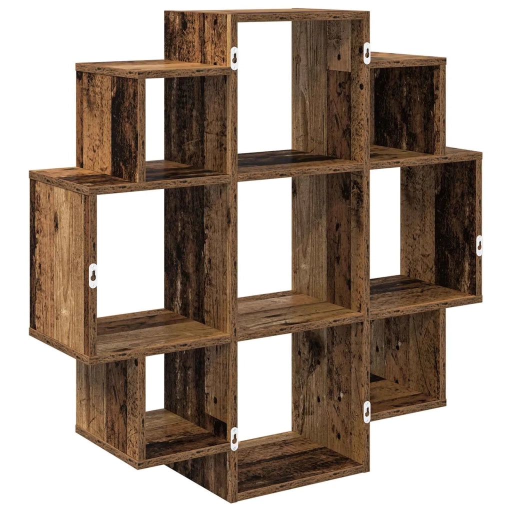 Scaffale da parete Legno antico 90 x 25 x 90 cm 8012178