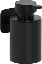 Dispensatore di sapone 180 ml - Kit di fissaggio senza perforazione - Adesivo autoadesivo 3M - Nero - Accessorio per la doccia - 99x65x121mm