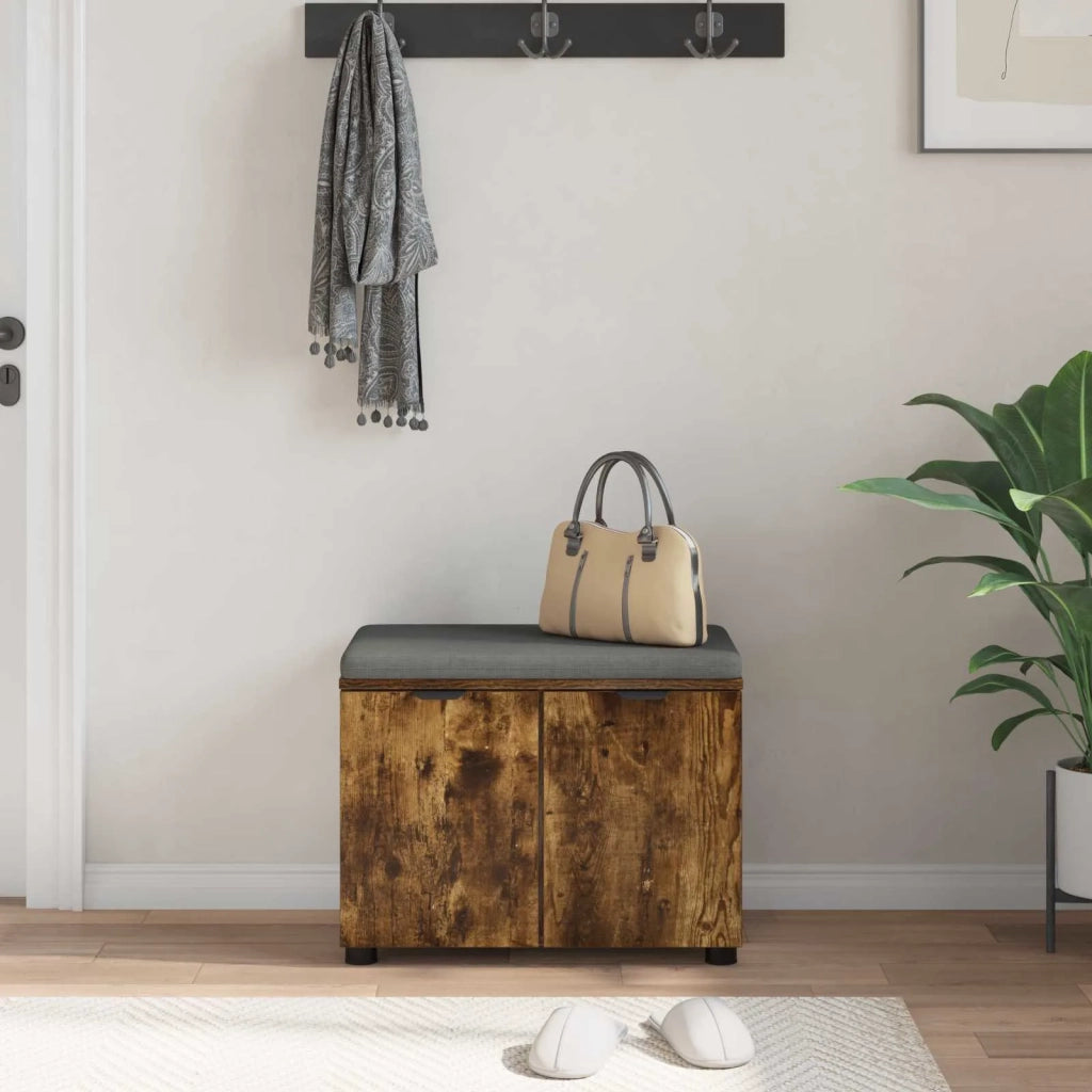 Panca per ingresso con porta Quercia Affumicata 60 x 38 x 46 cm 891476