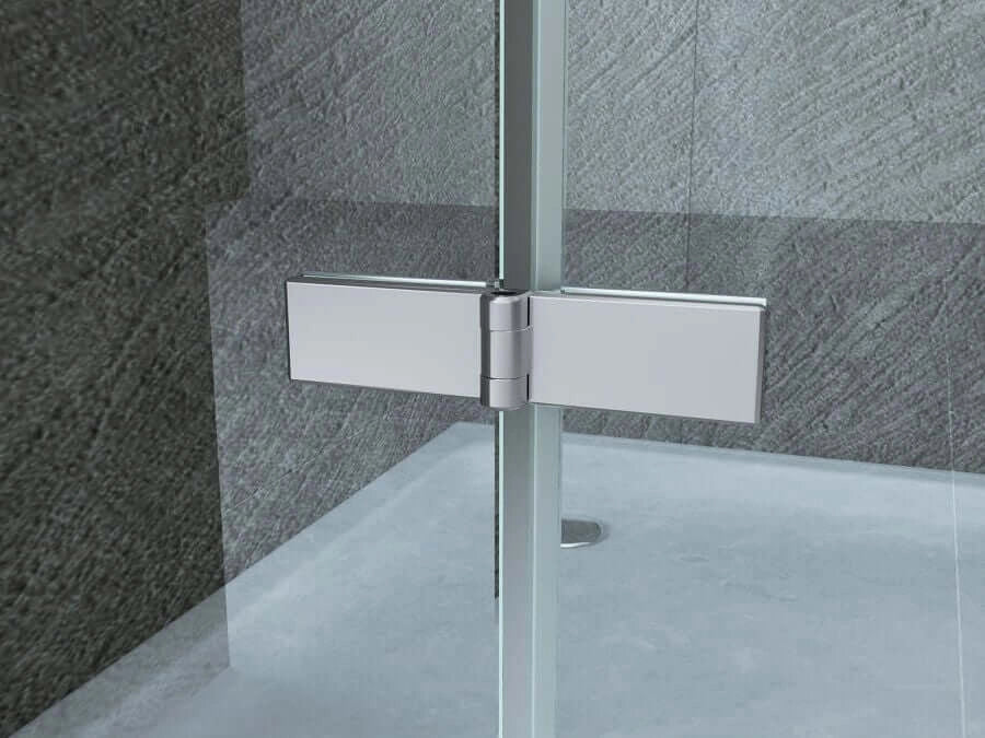 Box Doccia H195 Doppia Anta Battente Cristallo 8mm Trasparente - Taurus - 90x100