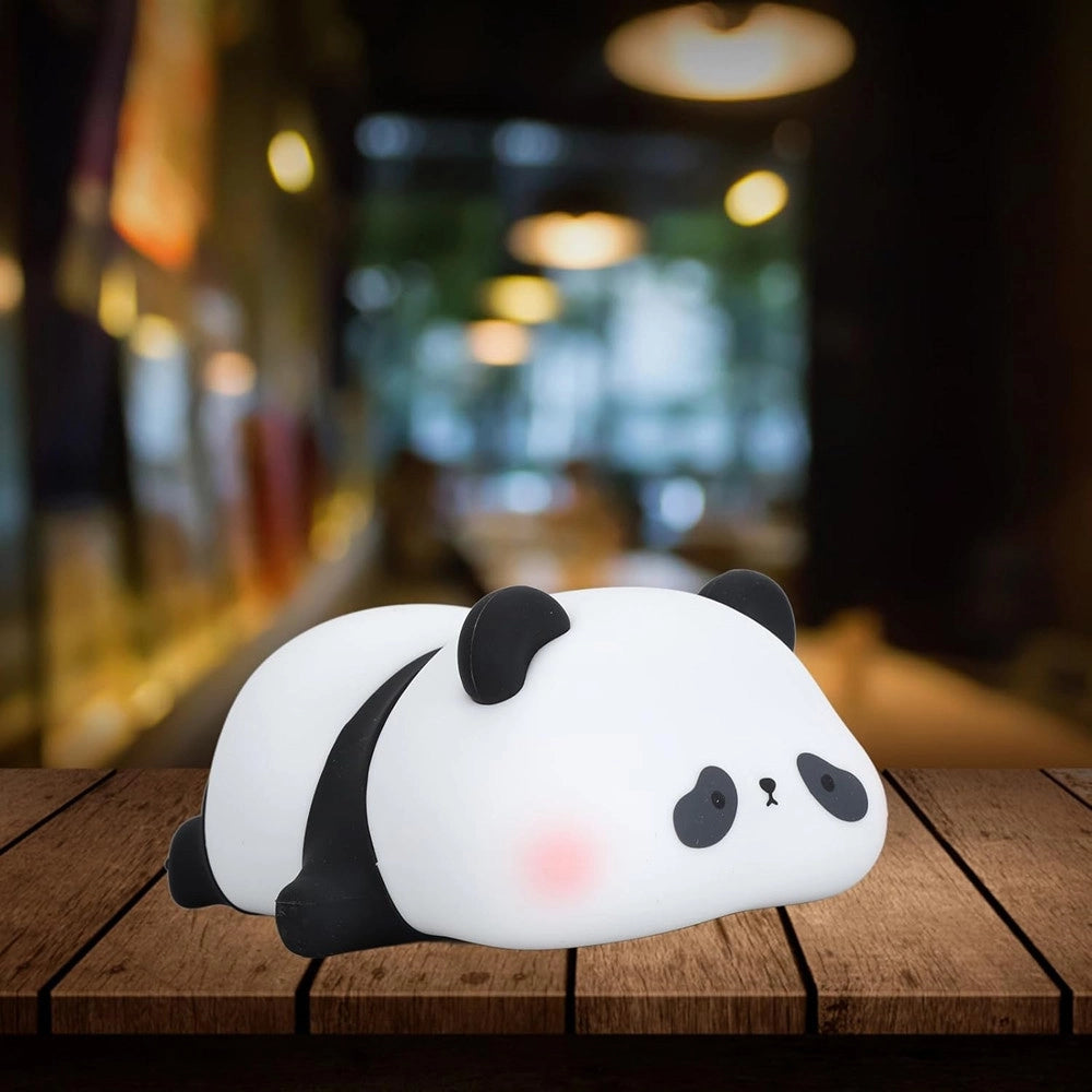 Trade Shop - Luce Notturna Forma Panda Lampada A Led In Silicone Dimmerabile Ricaricabile Usb -