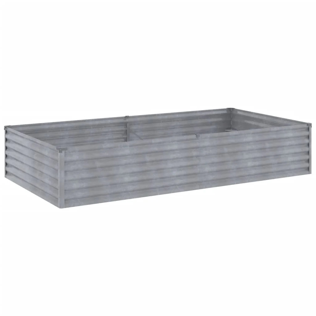 Fioriera rialzata per piante fiori patio giardino 195 x 100 x 36 cm acciaio corten marrone 02_0039387