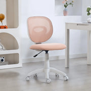 Sedia da ufficio rosa ergonomica con schienale C regolabile