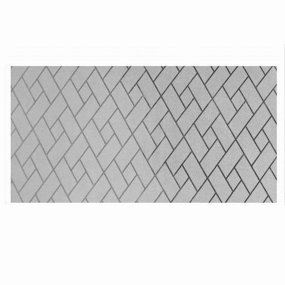 Trade Shop - Rotolo Pellicola Finestre Decoro Mattoni Obliqui 2d 45x200cm Adesiva Vetro 10113 -