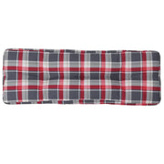 Cuscino per pallet | Cuscini per sedie a Quadri Rossi 120x40x12 cm in Tessuto
