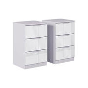 Vicco Comodino Bianco lucido con cassetti