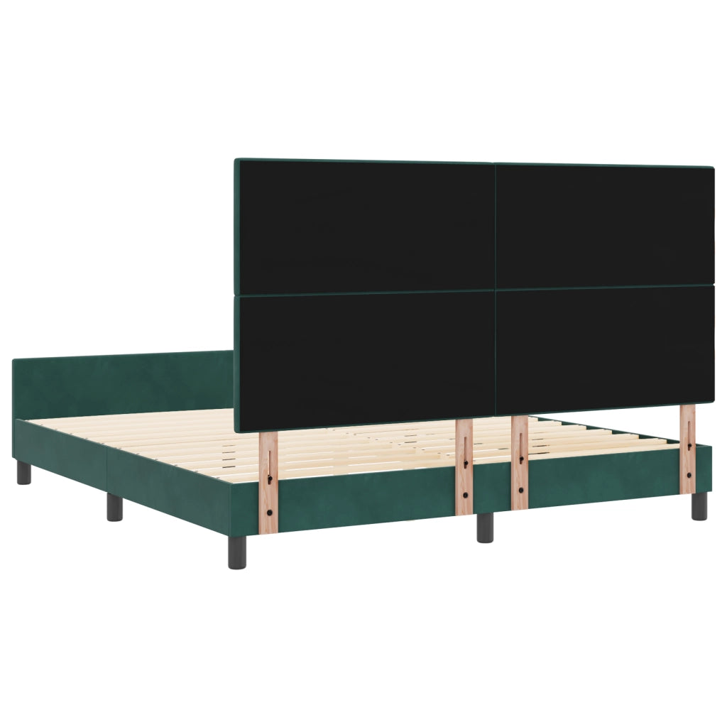 Struttura Letto Verde Scuro 180x200 cm Velluto