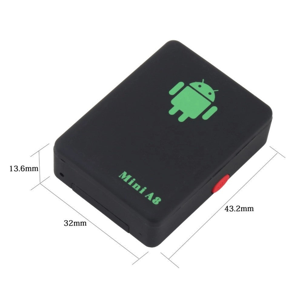 Trade Shop - Localizzatore Satellitare Gps Mini A8 Gsm Antifurto Sos Tracker Ascolto Vocale -