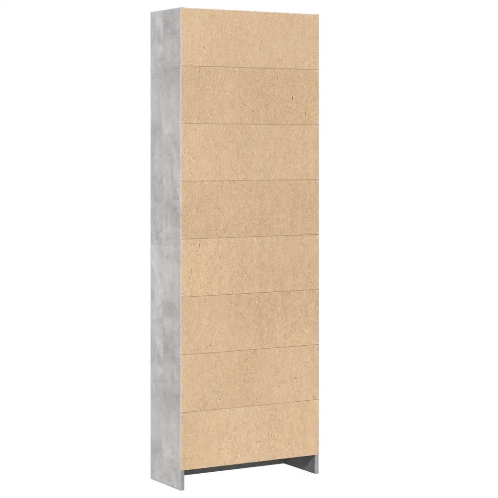 vidaXL Libreria Grigio Cemento 60x24x176 cm in Legno Multistrato
