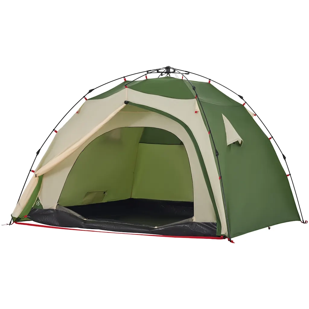 Tenda a Cupola da Campeggio 4 Persone-Tenda per Escursionismo Verde a Rilascio Rapido 474316