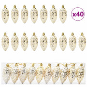 Palla di pino di Natale 40 pz Oro Plastica CFW4976895