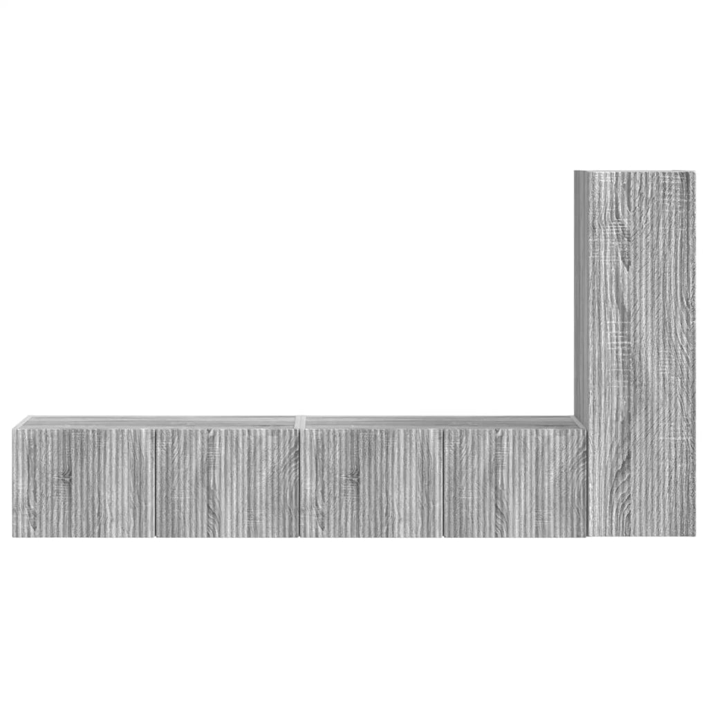 Set mobile TV 3 pcs Grigio Sonoma Legno multistrato 3408994