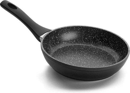 Padella da 16 cm con rivestimento antiaderente e motivi di pietra - adatta per induzione