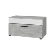 Vicco Scaffale Cemento/Bianco 70.8 x 38.9 cm con porta a battente