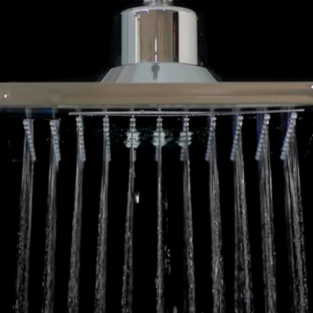 Sined Led 5 Soffione Quadrato Con Luce Led a 3 Getti e Sensore a Infrarossi Grigio