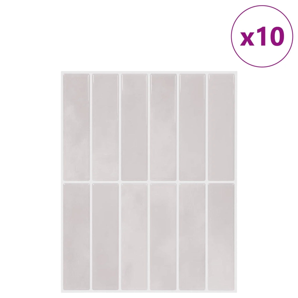 Piastrella Rettangolare 10 pcs Beige 29 x 23 x 0,08 cm