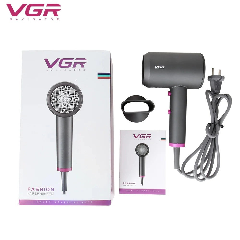 Trade Shop - Asciugacapelli Professionale 2000w 2 Velocità Concentratore Pulsante Cool Shot V-400 -