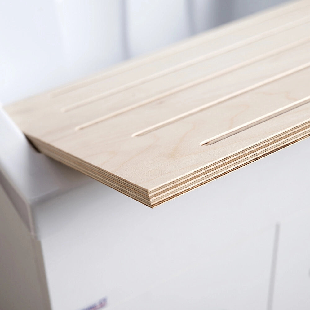 Mobile lavatoio 59x60 cm bianco opaco con ante e vasca incluso di asse di lavaggio e kit di scarico Medea