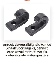 Haken per Kayak 10 pezzi - Haken a forma di J - Materiali plastici - Haken di attracco - Viti - Leggeri e Resistenti