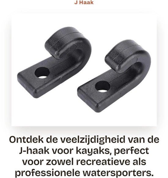 Haken per Kayak 10 pezzi - Haken a forma di J - Materiali plastici - Haken di attracco - Viti - Leggeri e Resistenti