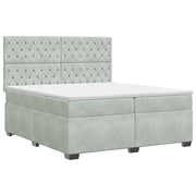 Letto box spring con materasso Grigio Chiaro 200 x 200 cm 3453704