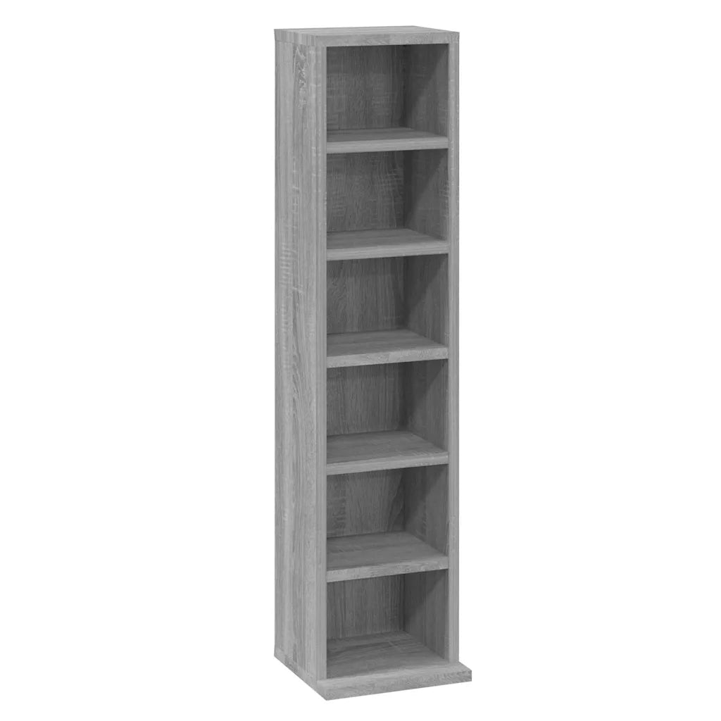 Mobile Porta CD Grigio Sonoma 21x20x88 cm in Legno Multistrato CFW5489171