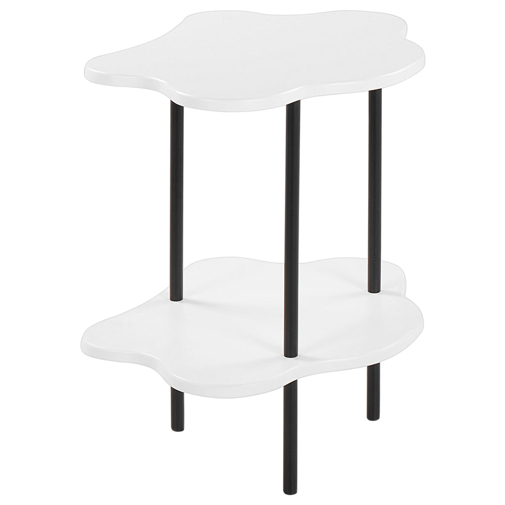 Set di tavolini 2 pezzi Struttura in acciaio inox oro Vetro temperato Piano del tavolo rotondo Glamour