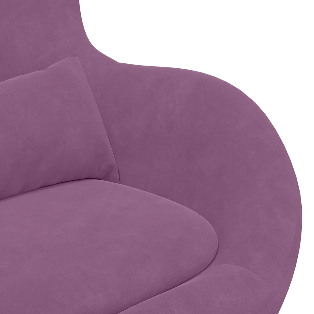 Divano Sedia-Poltrona uovo Viola Velluto