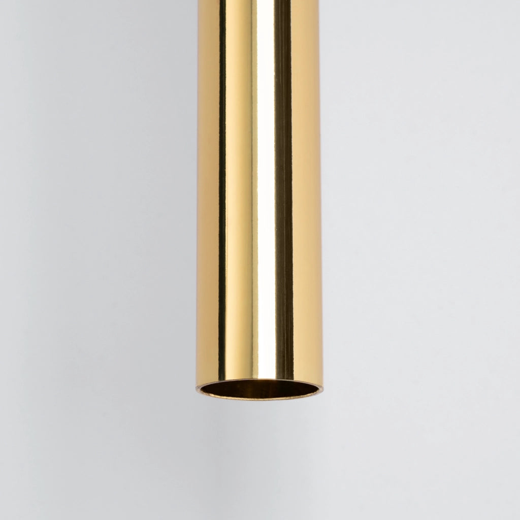 Lampada a sospensione VELINO tubo oro lucido G9 1x8W