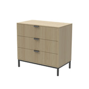 Vicco Cassettiera Rovere 72 x 69 cm con 3 cassetti