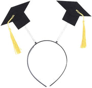 Cappello di laurea con penna dorata - Cintura - Decorazione di festa - Regalo di laurea - Costume da travestimento - Materiale eco amichevole - Dimensioni 23 cm x 26 cm - Accessorio di laurea