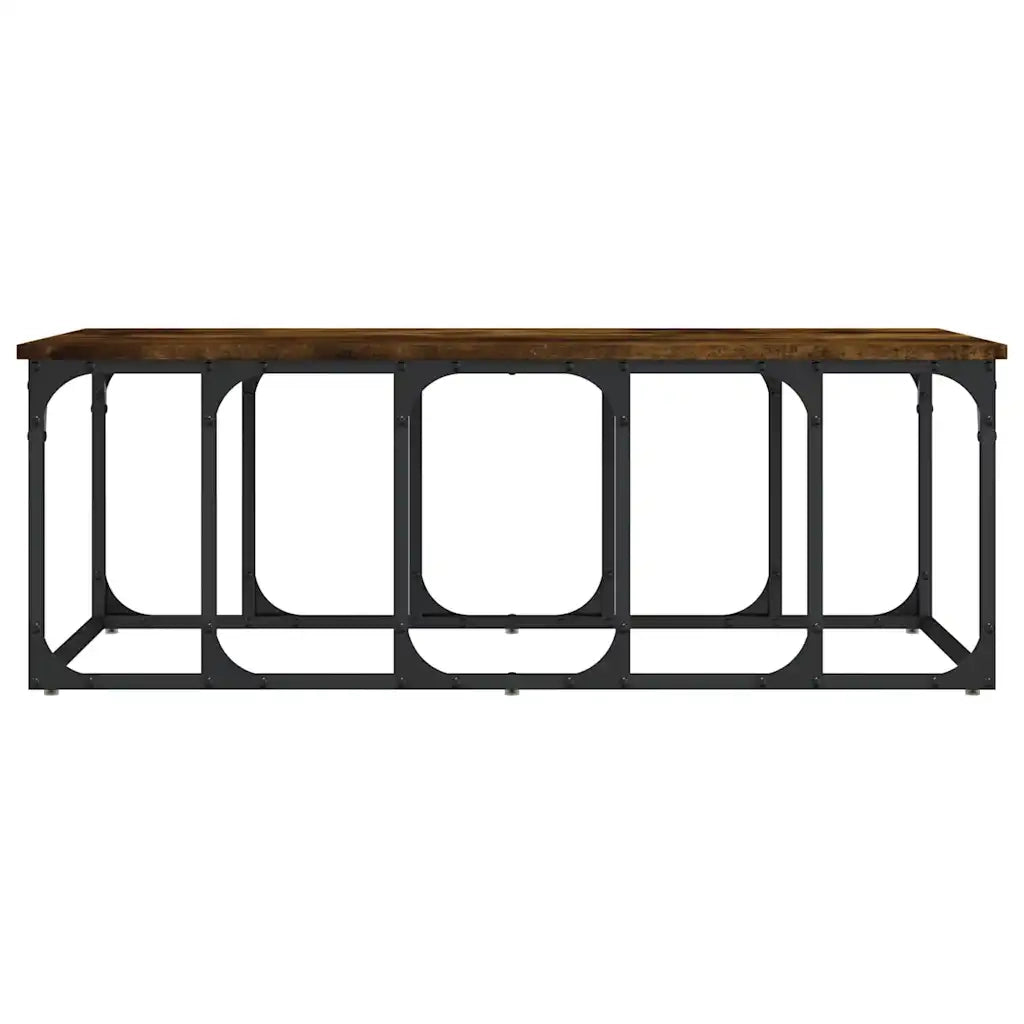 Tavolino da Salotto Rovere Fumo 100x50x35,5cm Legno Multistrato 833380
