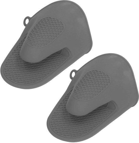 Manopole per griglia a doppia mano in silicone antiscivolo con isolamento termico