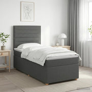 Letto box spring con materasso Grigio Scuro 80 x 200 cm Tessuto 3453747