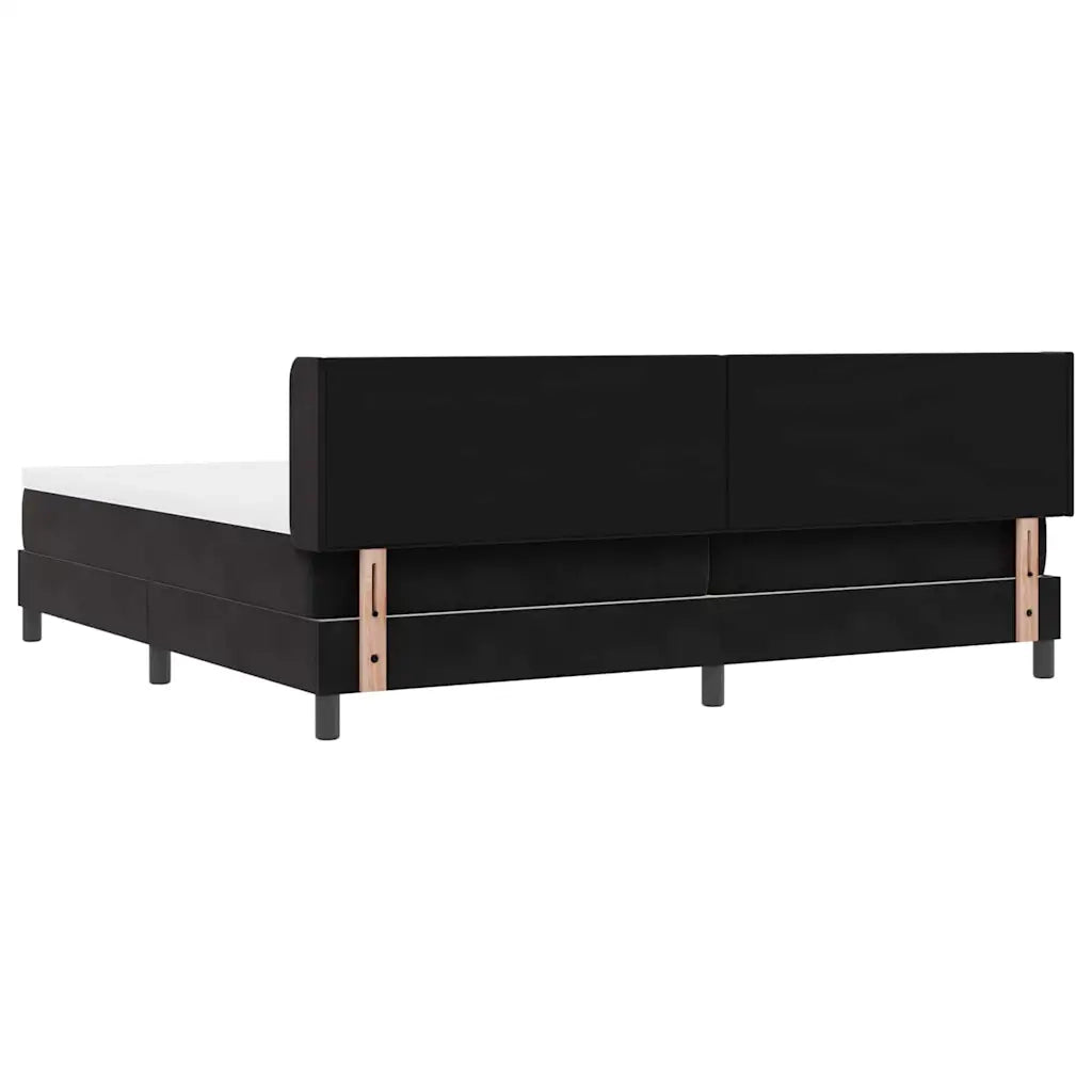 Letto a molle con testiera Nero 200 x 200 cm Velluto 3341488