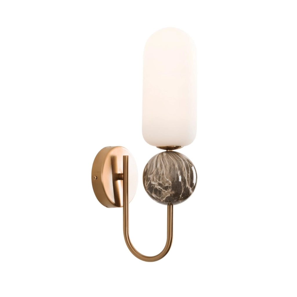 Applique Roma retro oro spazzolato vetro ovale G9 Maxlight