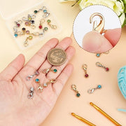 Marcature per cucire 24 pezzi - Acciaio inossidabile/Zinco lega - Chiusura rimovibile - Punte da ago - Leggero - Adatto per artigianato DIY - Accessori per filato