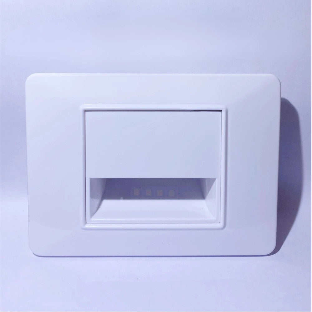 Trade Shop - Segnapasso Led Da Incasso Bianco 1.6w Luce Bianca -